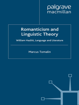 cover image of Romanticism and Linguistic Theory